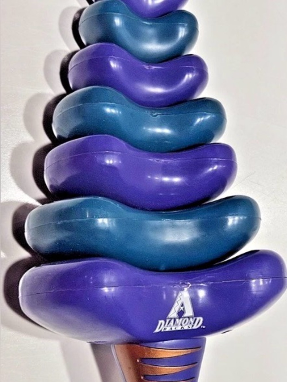 Diamondbacks Vintage Purple & Teal Rattle
